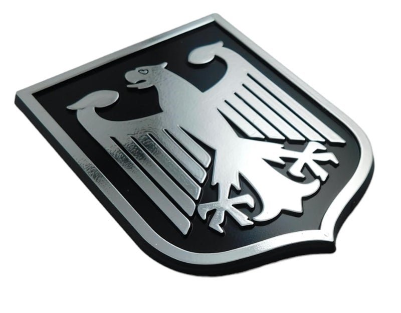 Car Chrome Decals Germany Black Chrome Plastic car Emblem Deutschlanddecal Sticker Crest GBC - Image 1